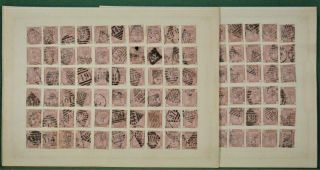 Gb Stamps Victoria 1880 Penny Red Full Page Reconstruction 240 On 4 Pages (c2)