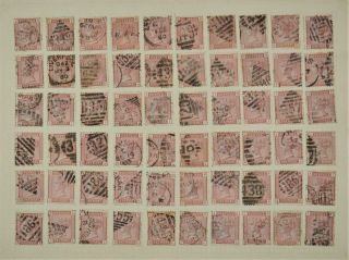 GB STAMPS VICTORIA 1880 PENNY RED FULL PAGE RECONSTRUCTION 240 ON 4 PAGES (C2) 5
