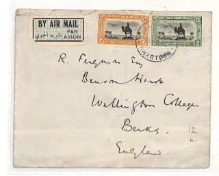 Sudan Air Mail Cover Khartoum Gb Berks 1932 {samwells - Covers} Mm143