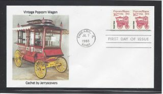 Popcorn Wagon Fdc 1988 Chicago,  Illinois Only One Made