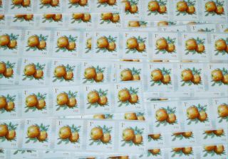 125 - 1 Cent Golden Apples U.  S.  Us Postage Stamps 25 Strips Of 5 (1¢ / 1c)
