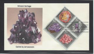Mineral Heritage Fdc 1974 Lincoln,  Nebraska Only One Made Minerals