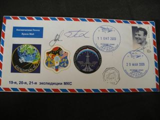 Iss 19 Flown Boardpost Orig.  Signed Crew,  Space