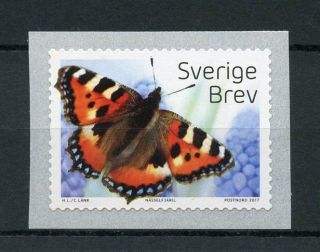Sweden 2017 Mnh Butterflies 1v S/a Coil Insects Butterfly Stamps