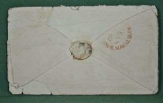 CAPE OF GOOD HOPE STAMP COVER 6d LILAC TRIANGLE 1861 VIA CAPE PACKET (C72) 3