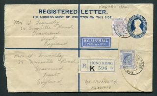 1945 Indian P.  S.  R.  Envelope Psre In Hong Kong (kgvi $1,  25c) To Gb Uk