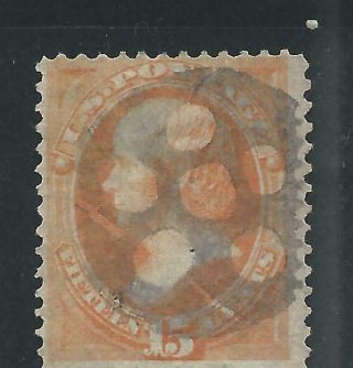 United States Sc 163 15c Webster 1867 Issue