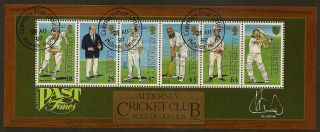 Alderney : 1997 Cricket Miniature Sheet Sg Ams101 Fine