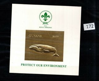 Guyana - Mnh - Scouts - Whales - Gold