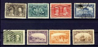8x Canada 1908 Quebec Tercent.  Stamps 96 - 103 & Mng Cat.  Value= $750.  00