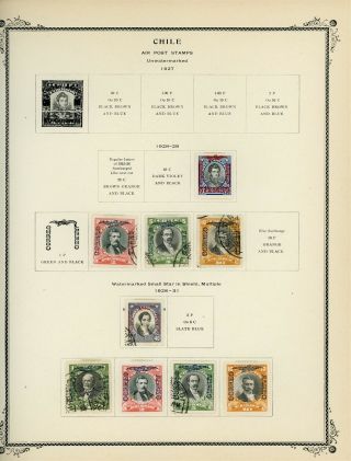 Chile Scott Specialty Album Page Lot 16 - See Scan - $$$