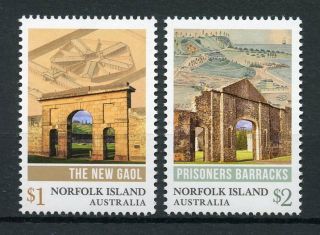 Norfolk Island Australia 2017 Mnh Convict Herigate 2v Set Architecture Stamps