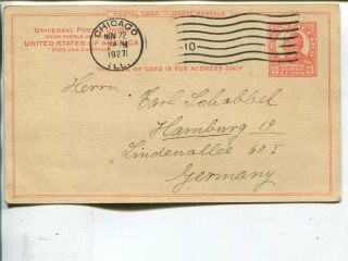 Usa Mckinley 3d Postal Card To Germany 1927