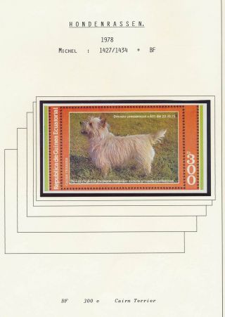 Xb72093 Equatorial Guinea 1978 Pets Fauna Dogs Good Sheet Mnh