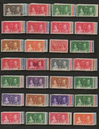 1937 Coronation Complete Omnibus Set 202 Mnh Unmounted Stamps