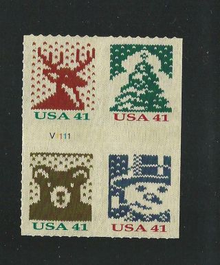 4218a Holiday Knits Block Of 4 4215 - 18 From Atm Pane