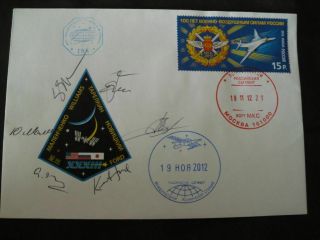 Iss 28 Flown Iss Boardpost Orig.  Signed Crew,  Space