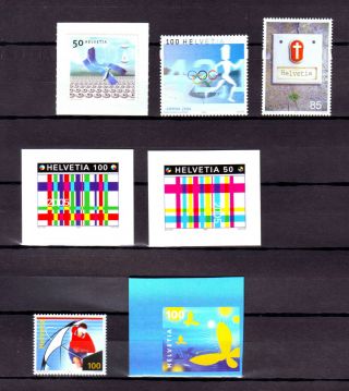 Swiss,  Switzerland,  Schweiz,  7 Stamps,  Mnh