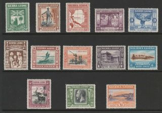 Sierra Leone 1933 George V Centenary Complete Set Sg 168 - 180.