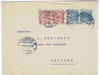 Morocco 1913 Cherifien Post Tanger Cover