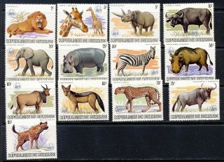 Burundi 1983 Wwf Wild Animal Complete Scott 589a - 601a Mnh Vf Complete 1000.  00