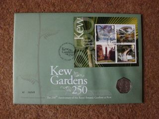 2009 Kew Gardens 250th Anniversary Coin Fdc With 50p Coin - Rf611