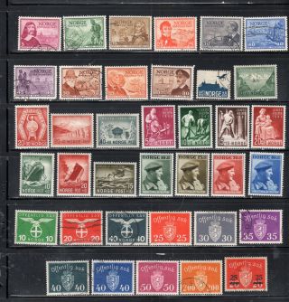 Norway Stamps & Hinged Lot 1944