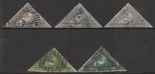 Cape Town 1855 7b 1858 8 1859 8b 1862 7c 1863 7d Imperf Triangle Stamp