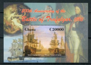 Ghana 2006 Mnh Battle Of Trafalgar 200th Nelson Ships Agamemnon 1v S/s Stamps