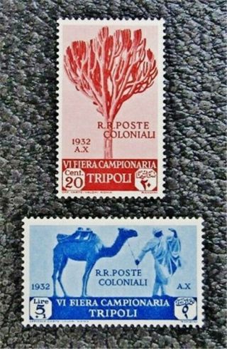 Nystamps Italy Libya Stamp B39 B46 Og H $34
