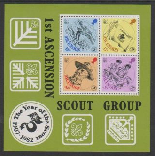 Ascension - 1982,  Boy Scout Movement Sheet - Mnh - Sg Ms313