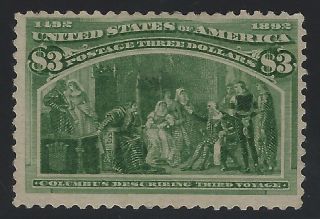 Us Stamps - Sc 243 - $3 Columbian - Og Hinged - Mh $1,  600 (a - 1064)