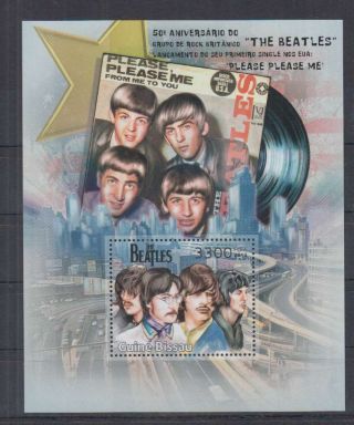 L308.  Guine - Bissau - Mnh - 2013 - Famous People - Music - The Beatles - Bl
