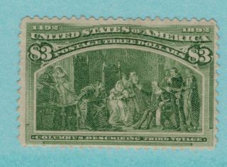 United States Stamp Scott 243,  Lightly Hinged,  Gum