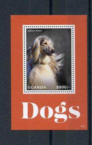 Uganda 2013 Mnh Dogs I 4v S/s Pets Afghan Hound