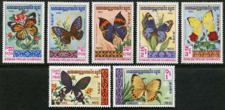 Cambodia: 1983 Butterflies (386 - 392) Mnh
