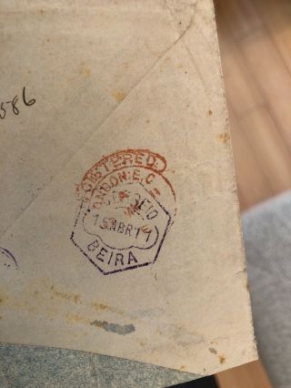 Rare 1911 Mozambique (Portugal Colonial) To Holland Registered Postal Cover 6