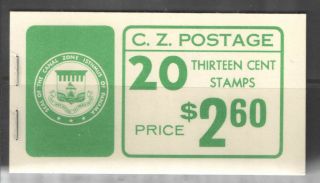 Canal Zone Sc 163a Complete Booklet 13c Stamps Mnh