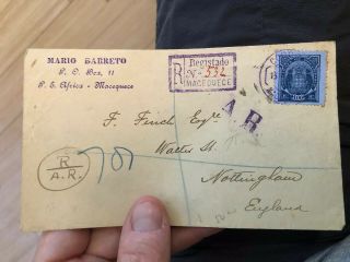 Rare 1895 Mozambique (Portuguese Colonial) To England Postal Cover & Bonus 7