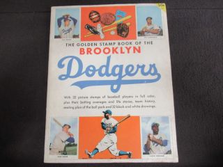 1955 Brooklyn Dodgers Golden Stamp Book Robinson Snider Koufax Rookie Ml796