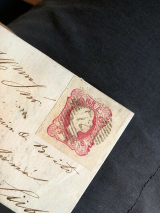 Rare 1862 Lisbon Portugal From Villaverde Domestic Folded Letter Postal Cover 4
