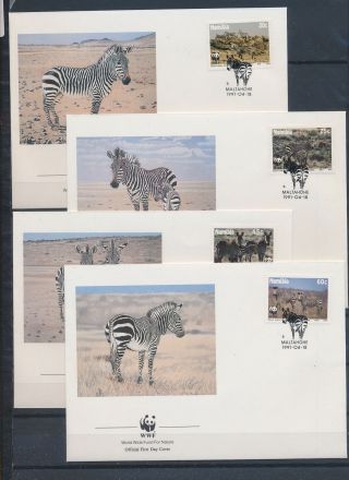 Xb72400 Namibia 1991 Zebra Animals Wildlife Wwf Fdc 