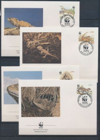 Xb72399 Zealand 1991 Tuatara Animals Reptiles Wwf Fdc 