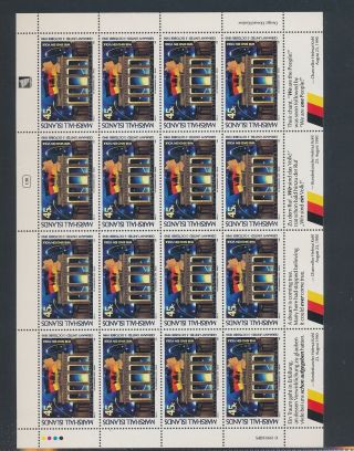 Xb73719 Marshall Islands 1990 Germany United Xxl Sheet Mnh