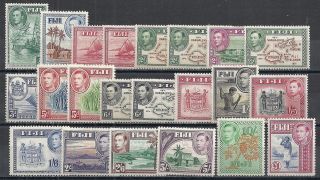 Fiji Stamps 1938 Sg 249 - 266b Mlh Vf