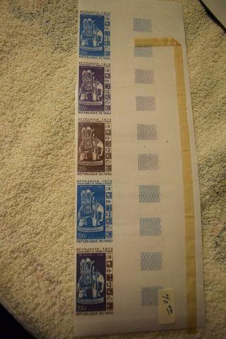 Chess Stamp Proof 1966 France & Stamp Trial Strips from 1967 Mali & 1973 Monaco 4