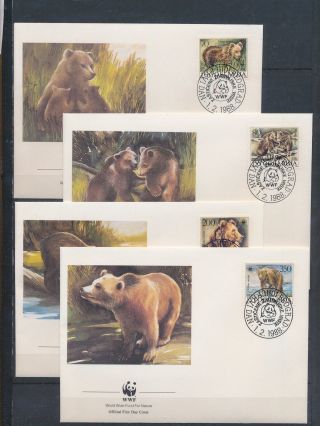 Xb72373 Yugoslavia 1988 Bears Animals Wildlife Wwf Fdc 