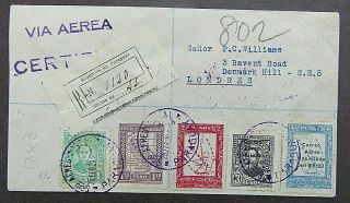 Paraguay - Fine Multiple Franked 1929 Registered Cover To London