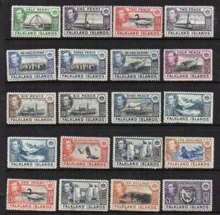 Falkland Islands 1938 - 50 Set Of 18,  2 M.  & V.  F.  U.  Quality