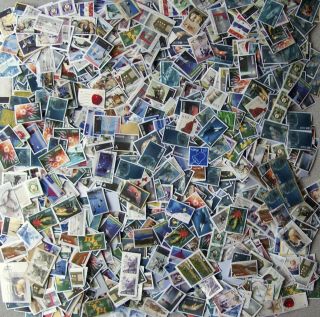 Just Under A Pound (400 Grams) Of Stamps From Norway - On Paper - Close Trimmed